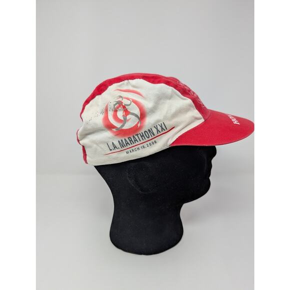 2006 Los Angeles Marathon Hat Honda Red Unstructured One Size Elastic - Picture 5 of 6